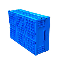 Conteneur pliable empilable robuste boîte de Transport de stockage pliante caisse pliable en plastique de chiffre d'affaires avec couvercle