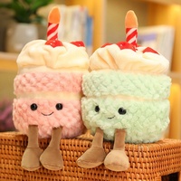 Boneka Plush Lilin Kue Angela Factory Direct OEM, Wajah Tersenyum Kawaii Lucu Lembut, Hadiah Ulang Tahun