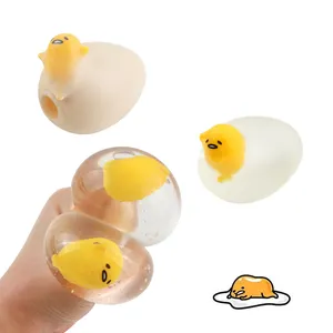 Brinquedo japonês de descompressão de ovos, bola preguiçosa anti-stress, ovo fervido, brinquedo de água, bro de gema japonesa