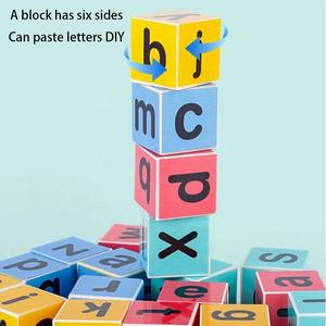 เกมสะกดคำภาษาอังกฤษสำหรับเด็กเล็ก ฝึกการเรียนรู้ตัวอักษร การจับคู่คำศัพท์ ของเล่นกิจกรรมการสะกดคำ ชุดตัวอักษรบล็อกแบบมอนเตสซอรี่ - Product Image 4