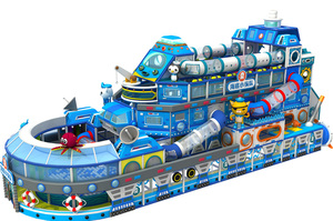 Aire de jeux intérieure de haute qualité sur le thème d'un parc de labyrinthe, avec de grands toboggans, disponible à la vente - Product Image 4