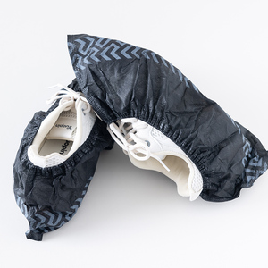 Penutup sepatu kaki baja anti-selip cetak tebal sekali pakai dengan penutup pita elastis PP tanpa anyaman - Product Image 4
