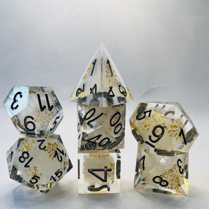 Tùy Chỉnh Handmade 16Mm Nhựa RPG Mờ Đa Diện Dán <span class=keywords><strong>Dnd</strong></span> Vai Trò Chơi Hoa <span class=keywords><strong>Dice</strong></span> Set - Product Image 5