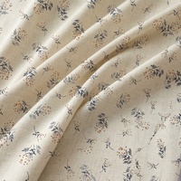 Voilage transparent XinLan beige à imprimé floral botanique, rideau de fenêtre rustique style ferme filtrant la lumière, taille personnalisée en gros