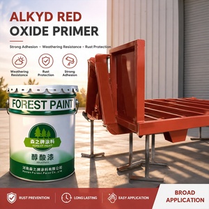 Peinture d'apprêt à l'oxyde rouge alkyde principalement à base de résine alkyde Résistance aux intempéries, farinage, rouille Bonne adhérence - Product Image 1