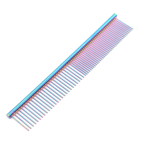 Colorful Professional Rounded Ends Stainless Steel Teeth Pet Cat Dog Hair Grooming Comb <b>Tool</b> for Removing Tangles and Knots - Product Image 5