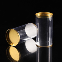 Boîte de rangement alimentaire transparente pour biscuits et gâteaux, emballage en plastique, boîte à biscuits cylindrique en plastique