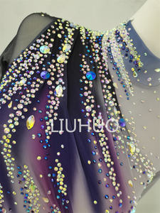 LIUHUO Abito da Pattinaggio Artistico Personalizzato per Ragazze e Adolescenti Viola Vestiti da Pattinaggio su Ghiaccio da Competizione Costumi da Ballo Palestra e Fitness Donna - Product Image 6