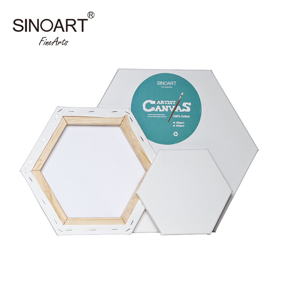 SINOART Design Hexagonal Stretched Canvas for Painting Manufacturer