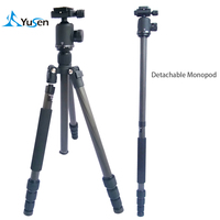Professionelles Kohlefaser-Leichtgewicht-Stativ, faltbar, 360-Grad-CNC-Kugelkopf, 10 kg Tragkraft, tragbar für DSLR, Video und Mobilgeräte