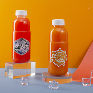 500Ml Hàng Hóa Tại Chỗ Dày Pet Chai Nhựa Rõ Ràng Trà Sữa Nước Trái Cây Phẳng Chai Nước Giải Khát Chai Nhựa Với Vít Cap - Product Image 4