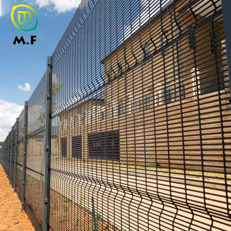 Recinzione 358 anti-salita recinzione ad alta sicurezza 8m pannelli di rete metallica vista chiara rete saldata di sicurezza aeroporto 358 recinzione nera