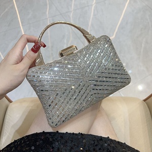 Sac à main pour femme avec strass scintillants, pochette en cristal, sac de soirée brillant pour mariage, sac à main de luxe avec poignée supérieure - Product Image 5