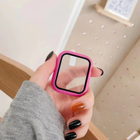 Accessoires de montre protection trempé couverture rigide pour apple watch case luxe 38mm 40mm 42 44 45 49mm Case pour Iwatch With Glass