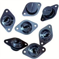 Nouveaux boutons Foracing en acier Dzus 5/16'' .550'' Reach noirs auto-éjectables pour fixations de carrosserie de voiture de course Sprint