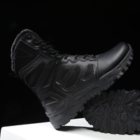 Bottes d'entraînement en cuir véritable pour hommes, semelle extérieure antidérapante, matériau de qualité tactique