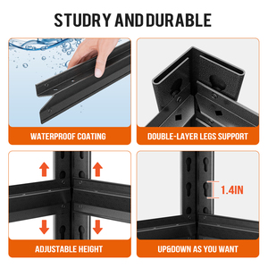 Étagère réglable de support en <span class=keywords><strong>métal</strong></span> multicouche de ménage appropriée au support de stockage tout en acier de <span class=keywords><strong>colonne</strong></span> épaissie d'entrepôt de sous-sol de garage - Product Image 6