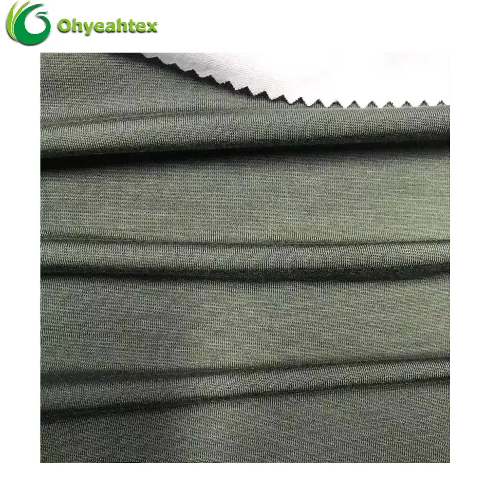 Bamboo Fabric Manufacturers OEKOTEX-100 Certificated Sustainable Lyocell 95 Bamboo 5 Spandex Bamboo Fiber Fabric