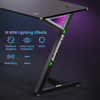 Bureau de jeu GMD14-1 à lumière LED Infinity Glow pour ordinateur de jeu PC RGB Pro Table de jeu