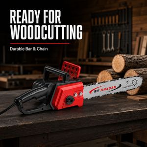 Professionelle Rote Kabelgebundene Elektrische Kettensäge Tragbare Holzschneidesäge für Gartenpflege, Holzfällen und Brennholz - Product Image 3