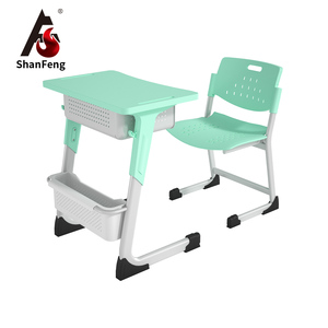 Ensemble de mobilier scolaire moderne et confortable en plastique ABS, démontable, portable, pour la formation, avec bureau et chaise individuels, à vendre - Product Image 1