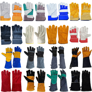 <span class=keywords><strong>Gants</strong></span> de soudage doublés coton en cuir croûte, longs, isolants thermiquement, ignifuges, résistants aux flammes MIG TIG Arc <span class=keywords><strong>pour</strong></span> le travail - Product Image 2