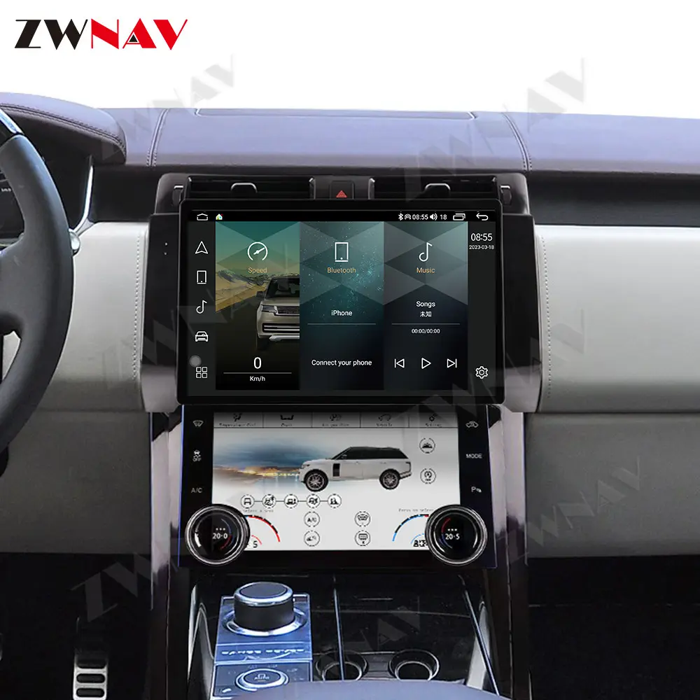 راديو سيارة من ZWNAV لسيارة لاند روفر رينج روفر رياضية 2010-2013 مع مشغل سيارة بنظام ملاحة GPS وحدة رأس راديو سيارة