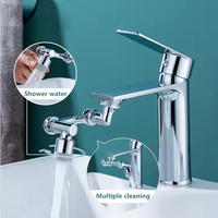 Offre Spéciale 1080 Degrés Pivotant Robinet De Cuisine Robinet Adaptateur Design Moderne 2 Modes Aérateur Pulvérisateur Attachement Robinet Pulvérisateur Tête