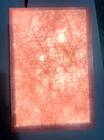 Panneau mural décoratif personnalisé en papier Dupont rose, léger, semi-transparent, imperméable, moderne, pour diffusion de lumière intérieure