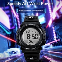 Modische Digitaluhr Sport 3ATM Wasserdicht Herren-Timing-Uhr Multifunktionale Gummiarmband Wecker Kalender Digitaluhr