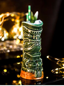 แก้วเครื่องดื่มค็อกเทลเซรามิกขนาดใหญ่อุปกรณ์บาร์โมจิโต้แก้วทิกิแก้วคริสมาสต์ - Product Image 5