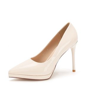 Zapatos de Tacón de Aguja de Charol 1089A con Punta Fina y Tacón Súper Alto de 8 cm, Zapatos de Oficina para Todas las Estaciones, Sin Cordones - Product Image 5