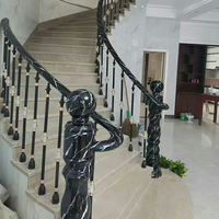 Garde-corps d'escalier et de balcon DIY en aluminium et acier inoxydable, résistant à la rouille, design Ferme de Luxe, pour Hôtels et Villas