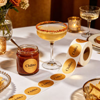 Etiquetas Autoadhesivas Seguras para Alimentos, Etiquetas Impresas Personalizadas para Frascos de Dulces, Chocolates y Cupcakes