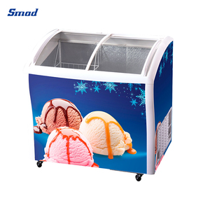 138l -538l Curved Glass Door Chest Deep Display Freezer with Sticker Ddh-138c Small Deep Freezer - Product Image 4