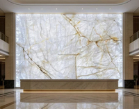 Dalles de quartzite poli Cristallo Vitrum Lux translucide naturel du Brésil, écologiques et durables, pour comptoirs de cuisine, de salle à manger et de salle de bain