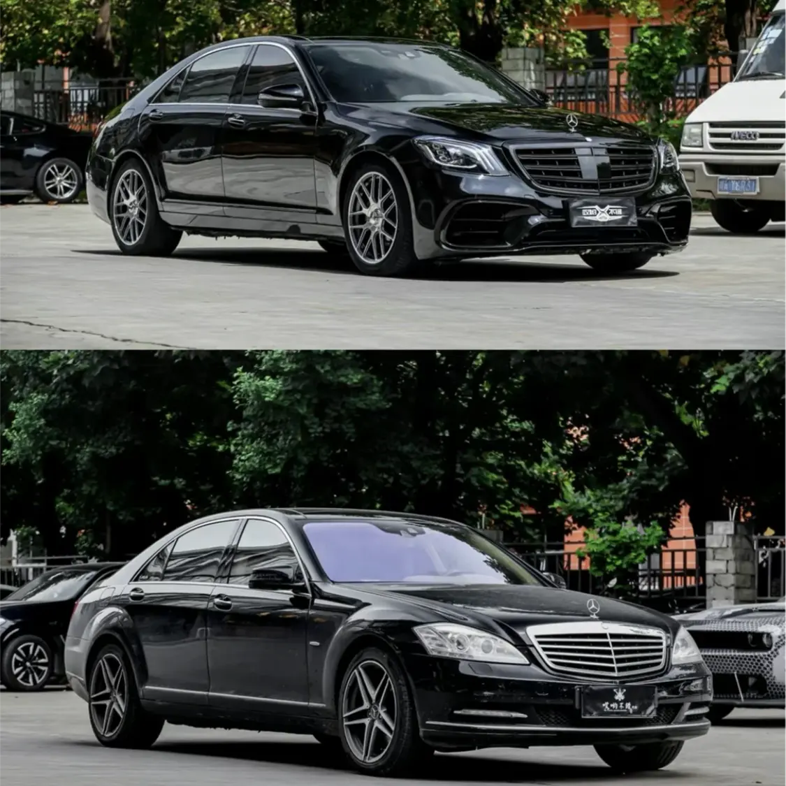 Good Price For Mercedes Benz 2006-2013 W221 1:1 change to Maybach W222 style with tail gate Pp material Hot Selling