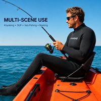 Combinaison de plongée intégrale thermique en néoprène 3 mm KAIRAS avec col réglable, coutures scellées, panneau de poitrine extensible, pour surf, snorkeling et plongée, personnalisable