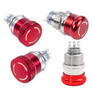16MM/19MM/22MM Waterproof <strong>Emergency</strong> Stop <strong>Button</strong> Switch Stainless Steel Momentary/Self-Locking Red <strong>Push</strong> <strong>Button</strong> Switch - Product Image 5