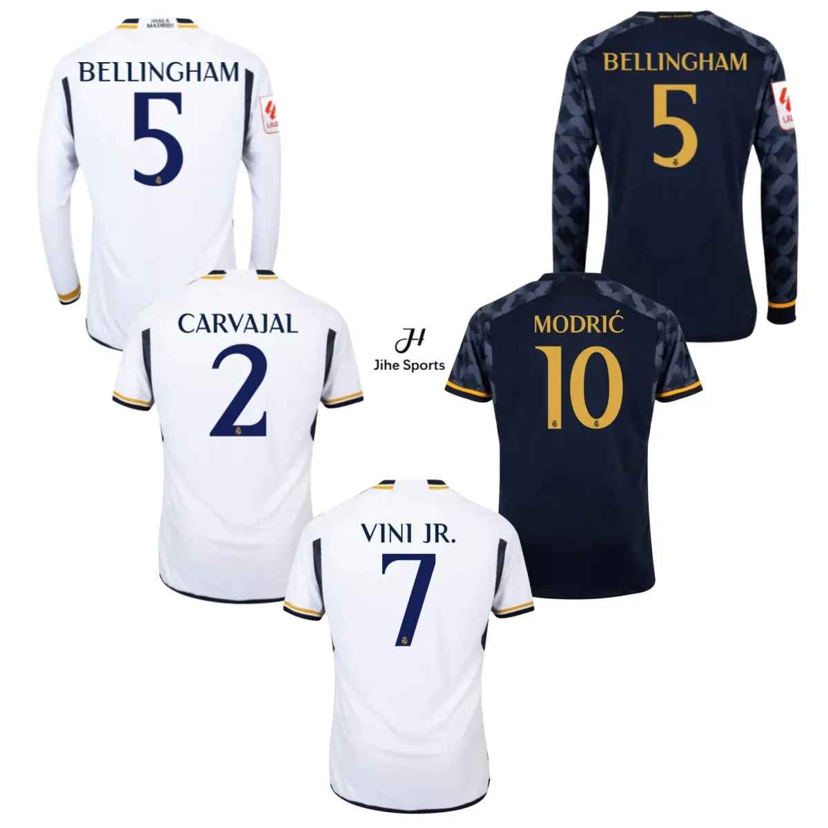 เสื้อฟุตบอลแฟนมัดริดรุ่นเสื้อยืดMaillot De Foot VINIเสื้อยืด2023 24แฟนรุ่นเสื้อ