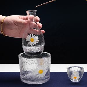 Flacon à <span class=keywords><strong>Whisky</strong></span> en cristal pour décanteur de vin, ml, style japonais, service à thé, ensemble de verre à saker chaud, avec baril de bouteille - Product Image 5