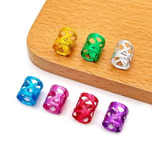 Bijou de perruque 8*9mm en alumine colorée, anneau décoratif pour extensions de cheveux tressés, boucle capillaire décorative, vente en gros - Product Image 3
