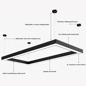 Lampe linéaire carrée à Led moderne Lampes de table de <span class=keywords><strong>billard</strong></span> sans ombre Lumière linéaire de <span class=keywords><strong>billard</strong></span> à Led - Product Image 3