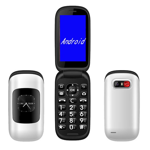 Custom Flip Phone With Good Camera Big Numbers Basic for Seniors Gps Tracking Wifi Calling Simple Cheap Phones Mobile Elderly