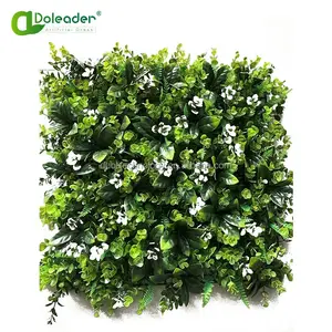 Parede de plantas artificiais verdes para paredes de jardim vertical por atacado Doleader