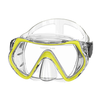 Masques de plongée à lentille unique Lunettes de plongée en apnée Lunettes de plongée en apnée Miroir de natation Vue HD Verre trempé Protection du nez à grand cadre