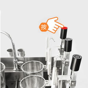 6 Basket Noodle Boiler Boiling Machine Electric 4 Holes Induction Pasta Cooker 3 Basket Noodle Boiler - Product Image 6