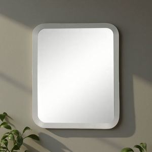 Miroir mural rectangulaire sur pied en bois blanc sur mesure pour hôtels, design moderne et décoratif - Product Image 4