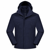Veste d'hiver 3 en 1 pour homme, imperméable, coupe-vent, pour la randonnée en plein air, doublure en polaire, thermique, ski, capuche amovible, logo personnalisé OEM
