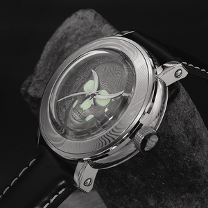 Reloj Mecánico Automático de Esqueleto <span class=keywords><strong>San</strong></span> <span class=keywords><strong>Martin</strong></span> con Cristal de Zafiro Abombado, Acero de Damasco, Luminoso, Movimiento SW200, Envío Gratis, en Existencia - Product Image 2